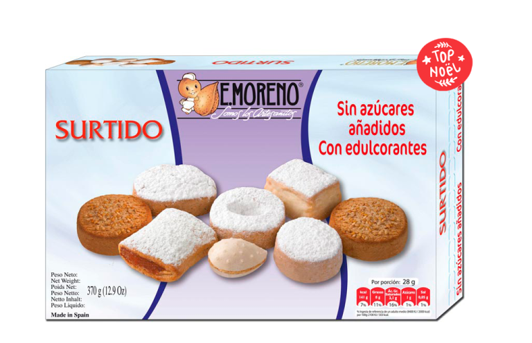 E.MORENO ASSORTIMENT DE NOËL SANS SUCRE 370GR