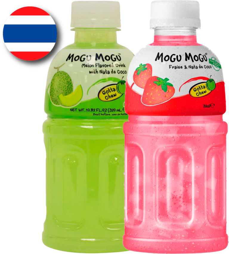 MOGU MOGU BEBIDA SABOR MELÓN Y COCO / FRESA Y COCO 32 CL