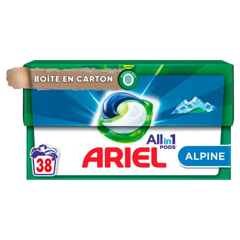 ARIEL LESSIVE PODS TOUT EN 1 ALPINE 38D
