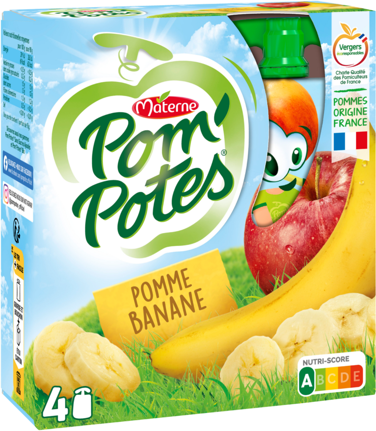 MATERNE POM POTES POMME BANANE 4X90G
