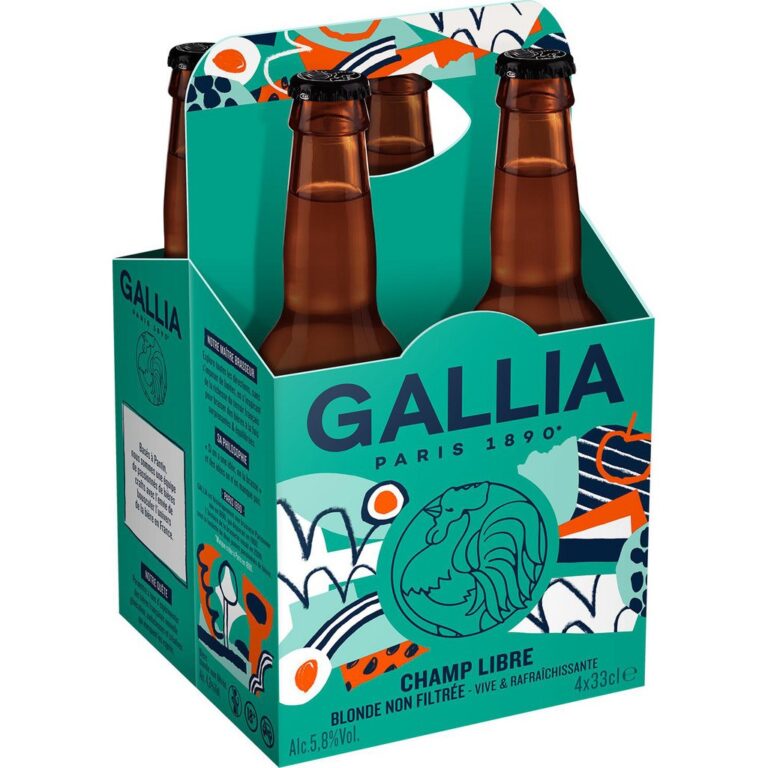 GALLIA Bière Blonde Pack 4X33 Cl
