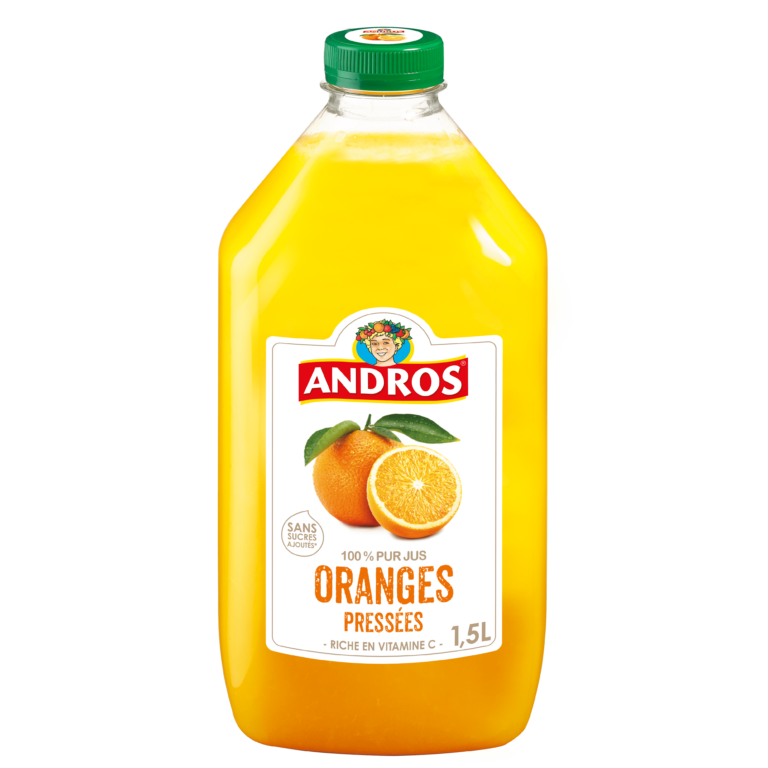 ANDROS JUS D'ORANGE PRESEES 100% PUR JUS 1,5 L