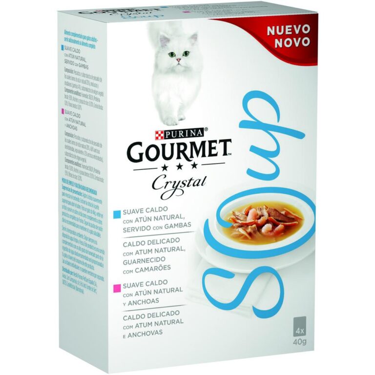 PURINA GOURMET CRYSTAL SOUPE THON MIX 4X40G