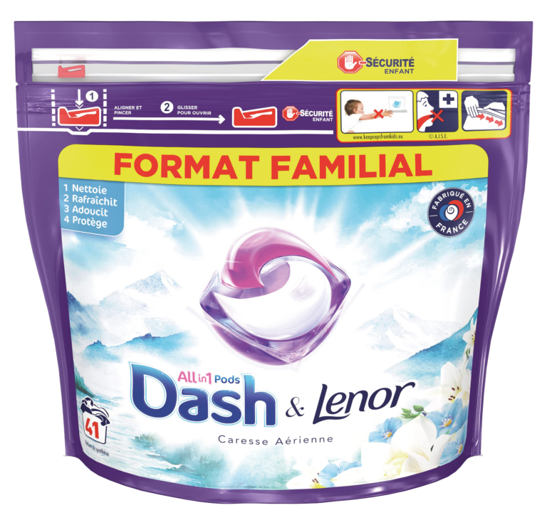 DASH LESSIVE CAPS TOUT EN 1 CARESSE 40/41D