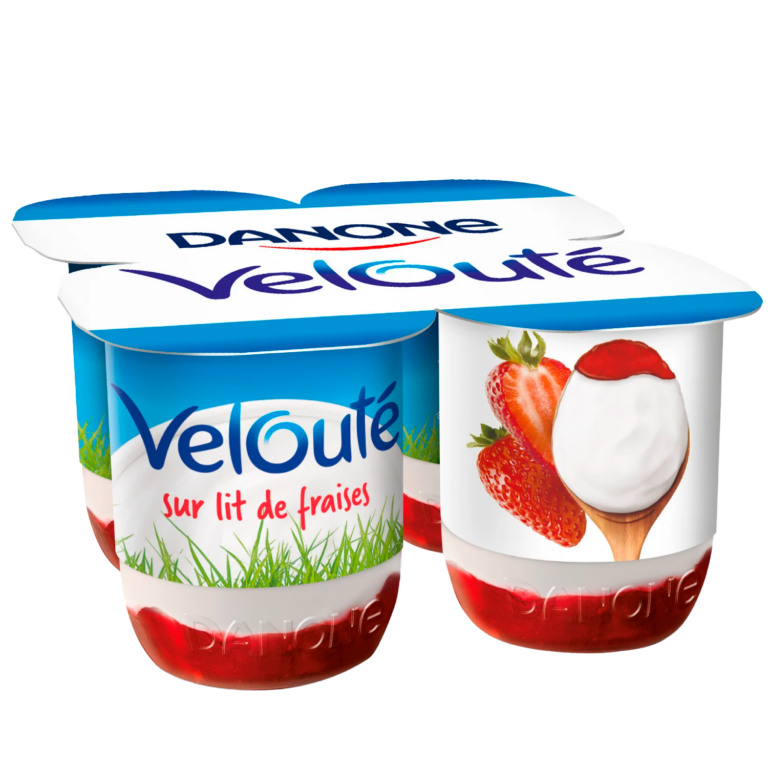 DANONE Yaourt Velouté Fruits Rouges 4 x 125g.