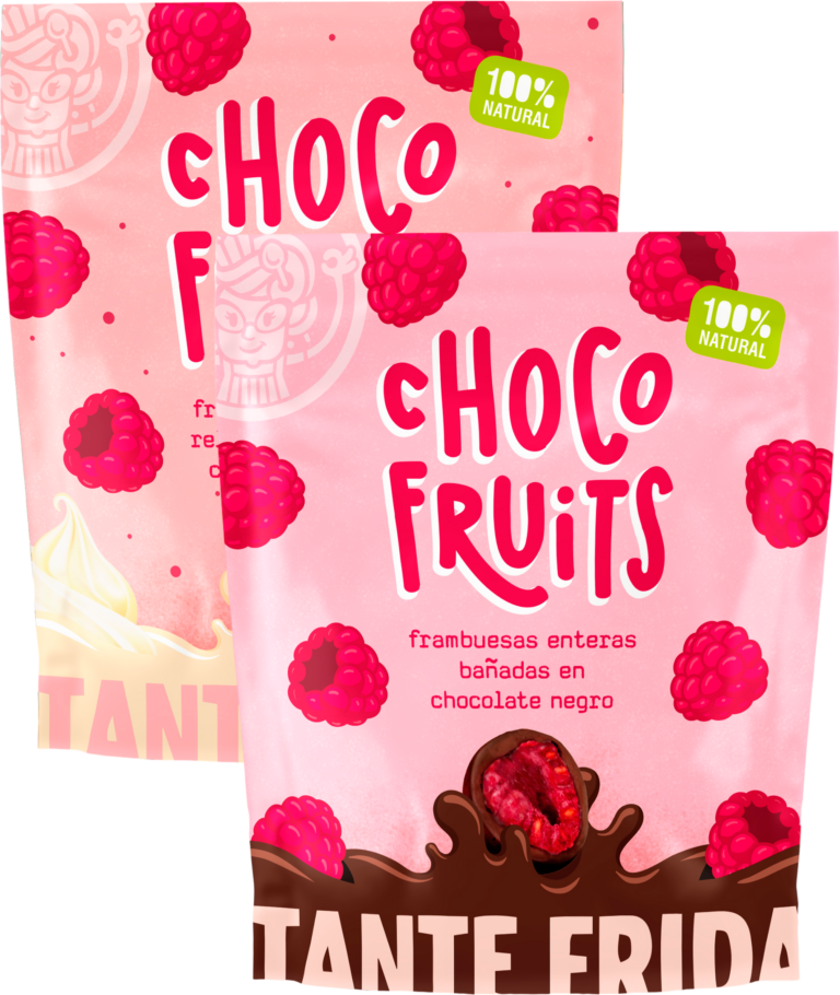 CHOCO FRUITS Frambuesas Chocolate Negro 100g.