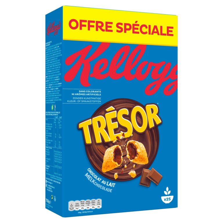 KELLOGG'S TRÉSOR CHOCOLAT AU LAIT 750 G