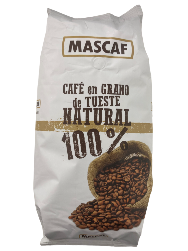 MASCAF CAFÉ EN GRANO 100% NATURAL 1KG