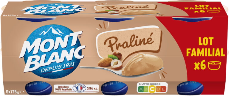 MONT BLANC CREME DESSERT PRALINE 6X125G