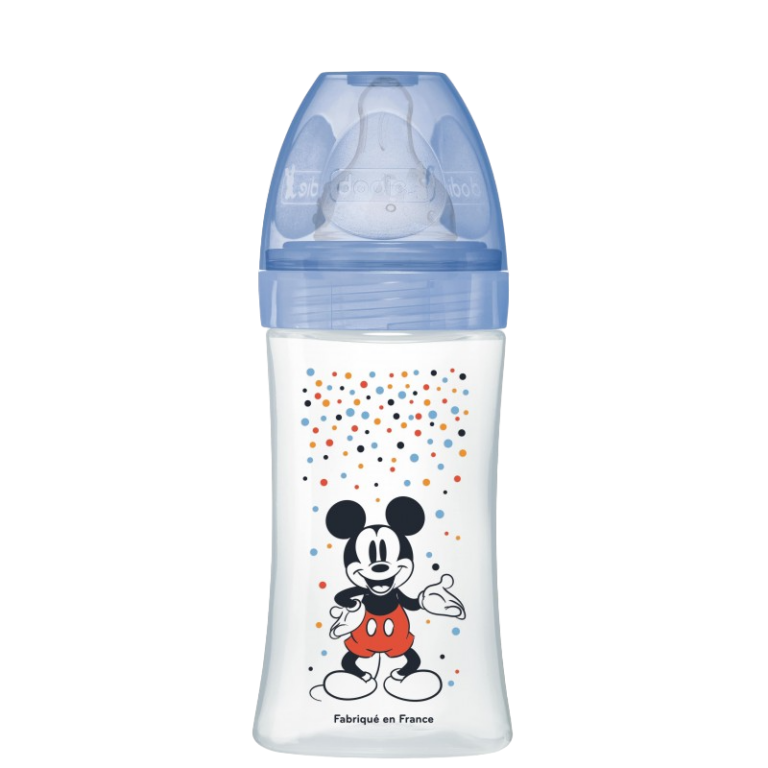 DODIE Biberon 0-6M Débit 2 Bleu 270ml.