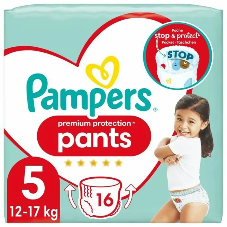 PAMPERS COUCHES PREMIUM CARE T5 (12-17KG) 16U
