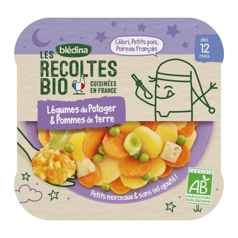 BLEDINA LES RÉCOLTES POMME DE TERRE ET LÉGUMES BIO 230G