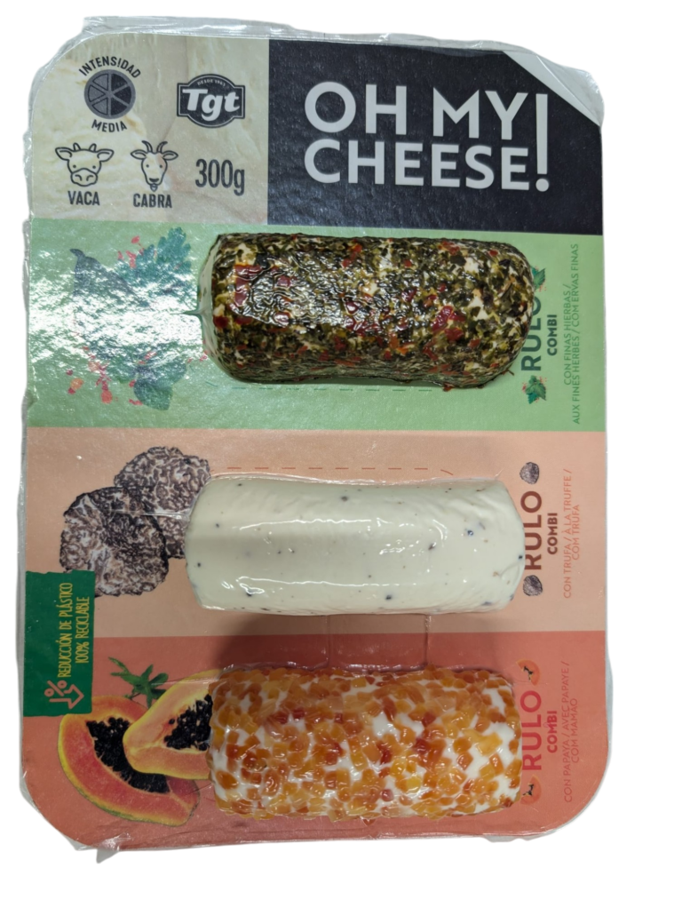 OH MY CHEESE TABLA RULOS TRUFA - FINAS HIERBAS - PAPAYA 300G