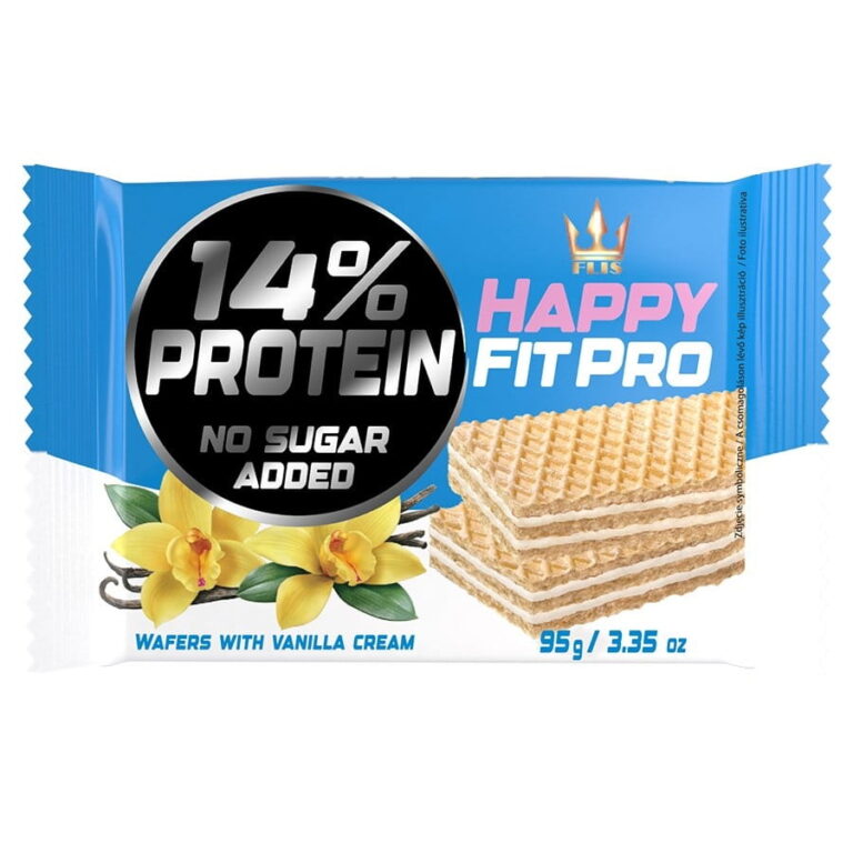 HAPPY FIT PRO WAFER VAINILLA CON PROTEÍNA SIN AZÚCAR 95G