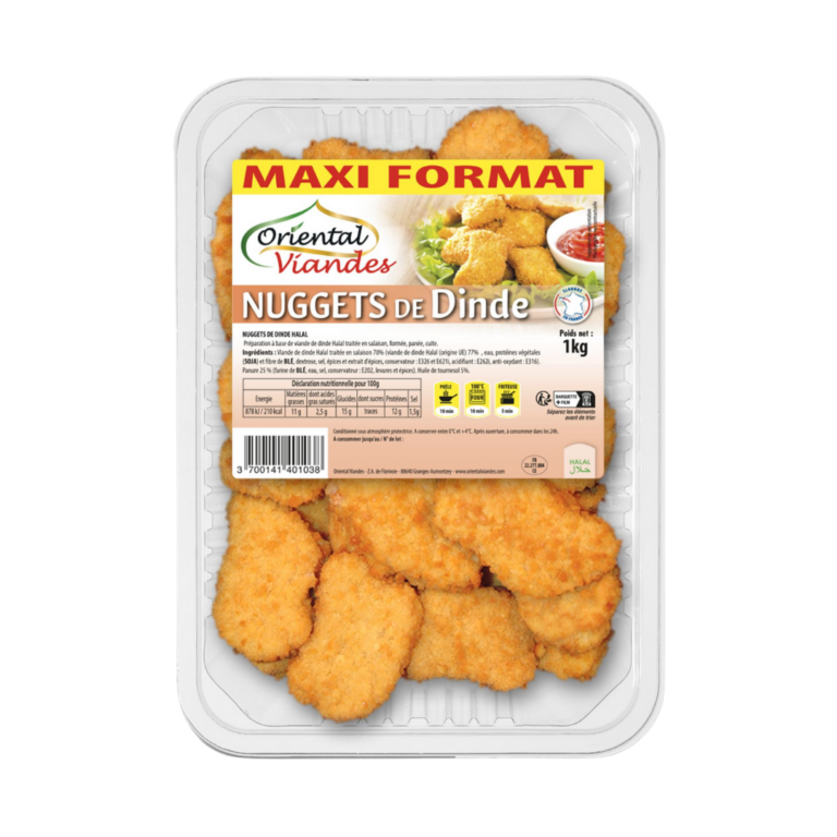 ORIENTAL VIANDES NUGGETS DE DINDE 1 KG