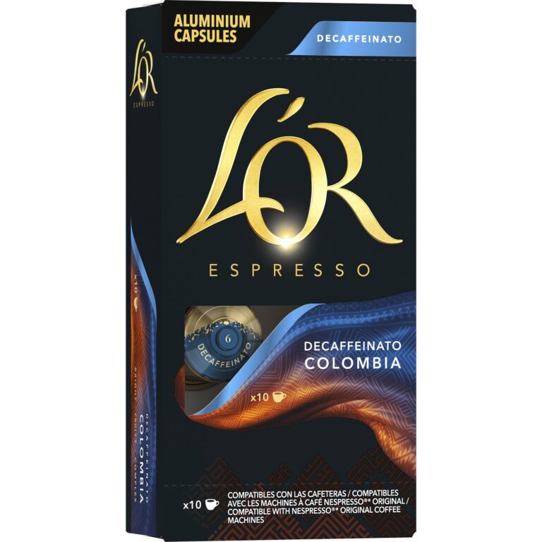 L'OR CAFÉ COLOMBIA DESCAFEINADO NESPRESSO 10UD, 52G