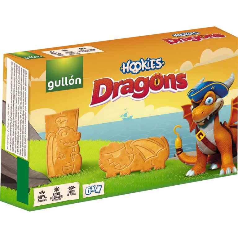 GULLON GALLETA HOOKIES GRAGONS 247G