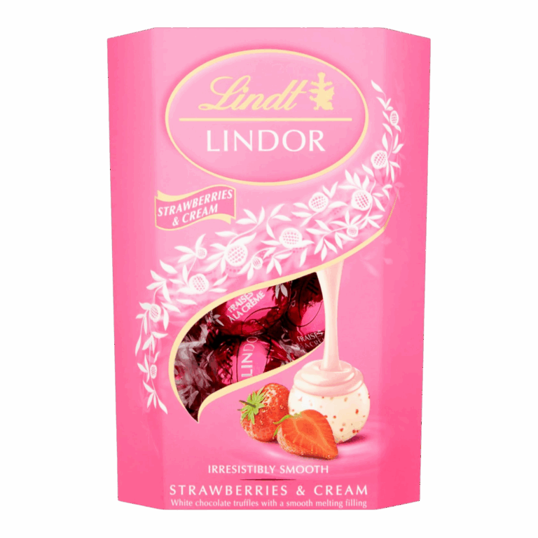 LINDT CORNET LINDOR FRAISE ET CRÈME 200G