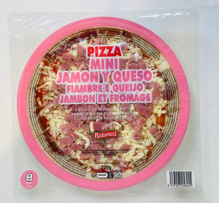 NATURACCI PIZZETA JAMÓN Y QUESO 220G