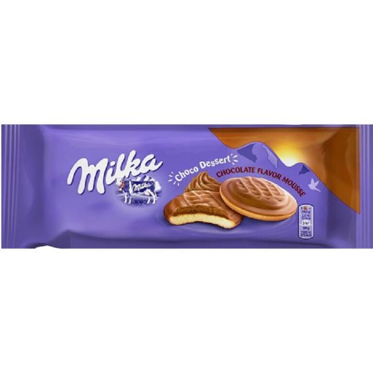 MILKA BISCUIT FOURRÉ MOUSSE CHOCO JAFFA 128G