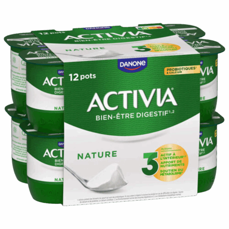 ACTIVIA YAOURT NATURE 0% 12X125G