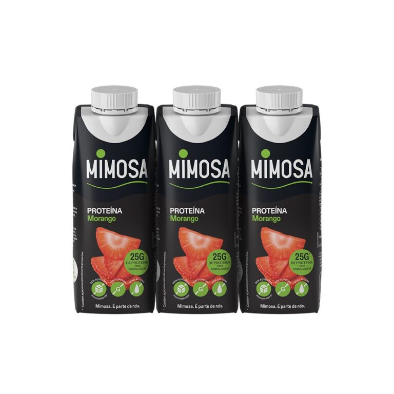 MIMOSA LEITE PROTEíNA MORANGO 3X250ML