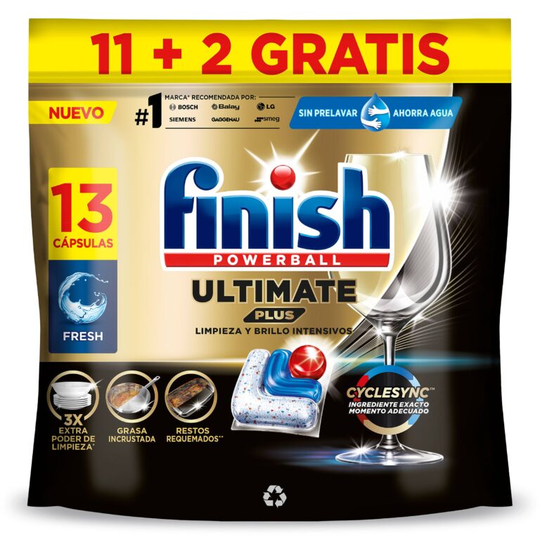 FINISH MÁQUINA LAVAVAJILLAS ULTIMATE PLUS REGULAR 13 CAPS