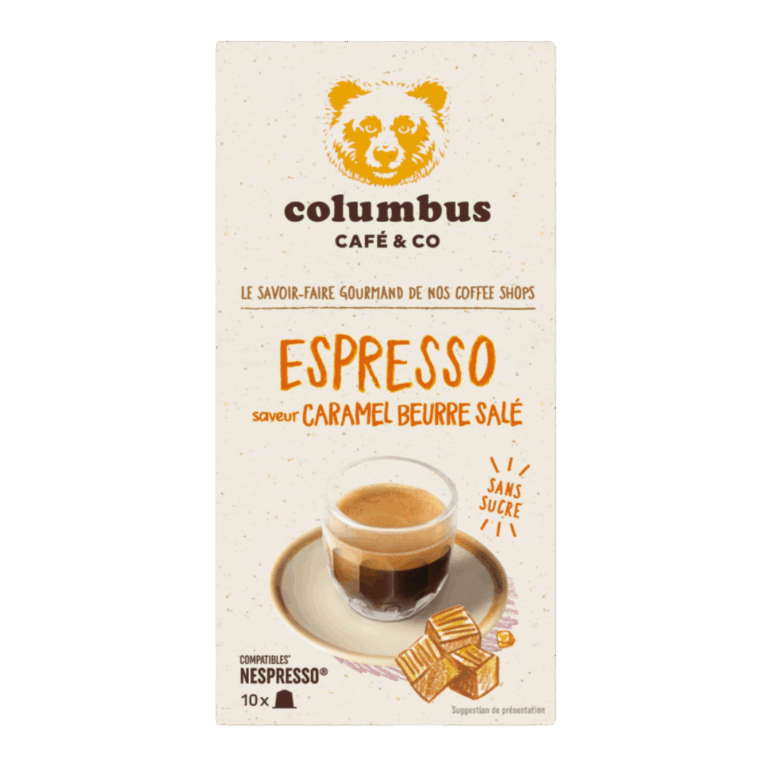 COLUMBUS CAFÉ CARAMEL BEURRE SALÉ 10 CAPS