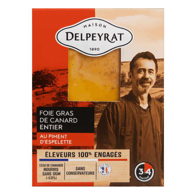 DELPEYRAT FOIE GRAS DE CANARD ENTIER PIMENT 150G