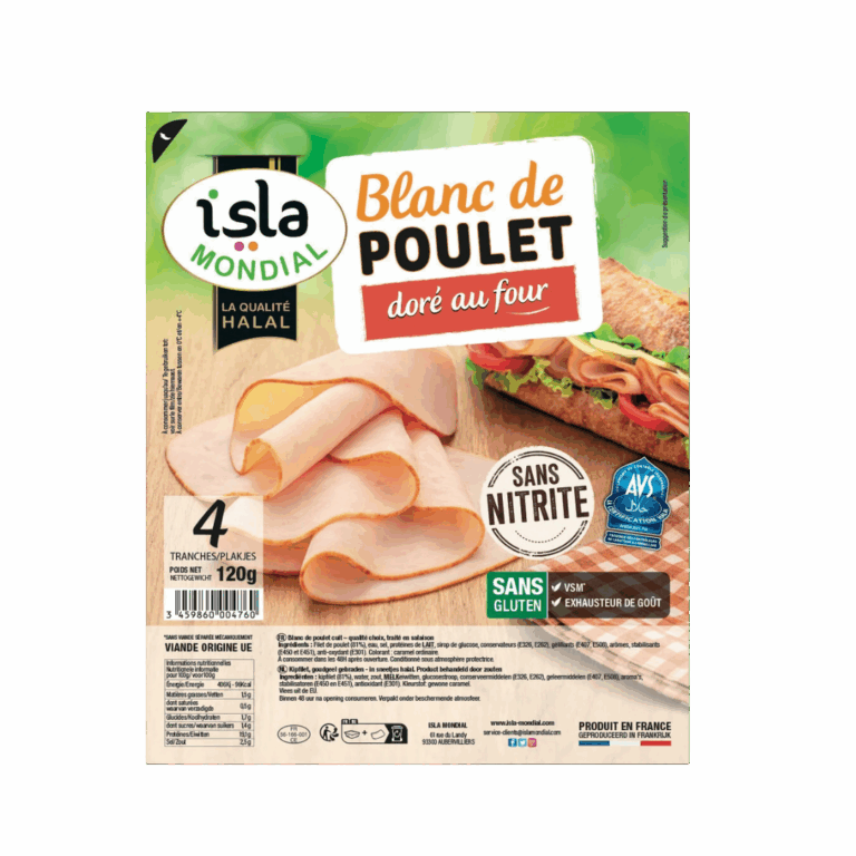 ISLA MONDIAL BLANC DE POULET DORE AU FOUR 120G