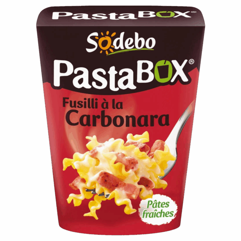 SODEBO PASTA BOX FUSILLI CARBONARA 330G