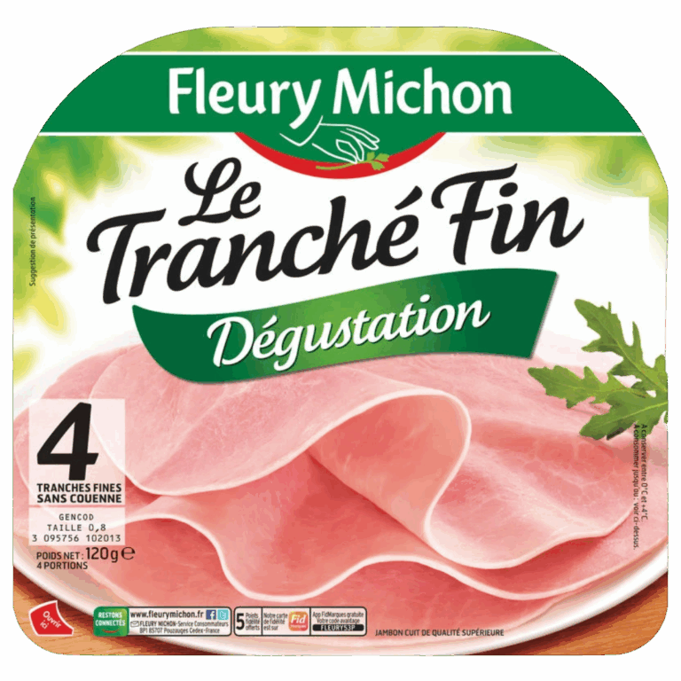 FLEURY MICHON JAMBON DEGUSTATION 4 TRANCHES 120 G