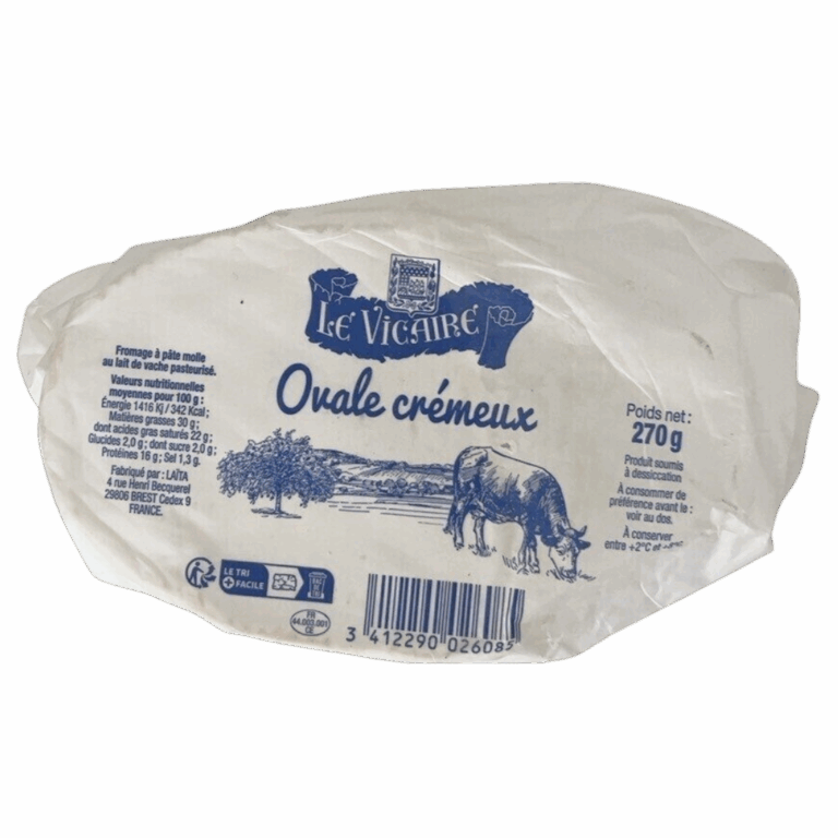 LE VICAIRE FROMAGE OVALE PATE MOLLE 270G