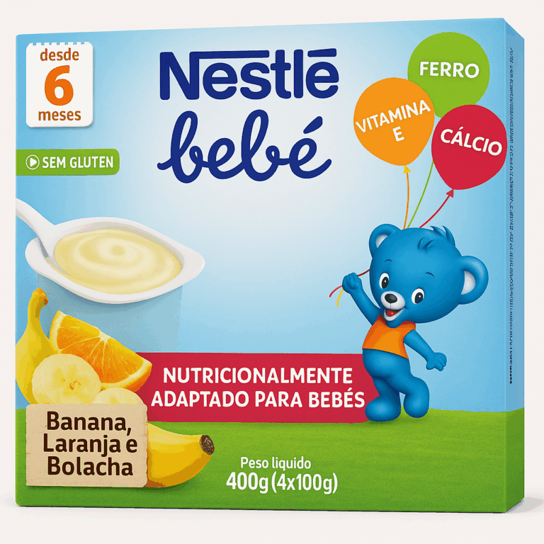 NESTLÉ BEBÉ BANANA LARANJA BOLACHA 4X100G