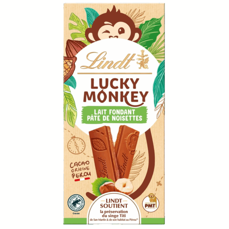 LINDT BARRES CHOCO LAIT NOISETTE 100G