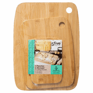 5FIVE 3 PLANCHES À DÉCOUPER EN BOIS 19/29/37CM
