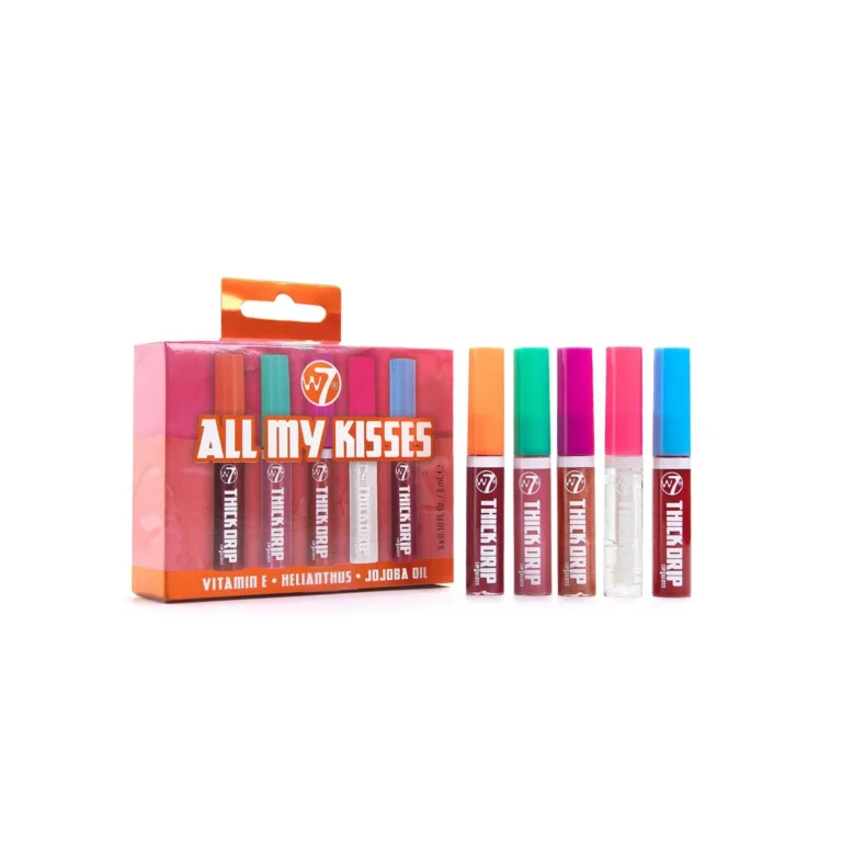 W7 CONJUNTO DE GLOSSES ALL MY KISSES 5UN