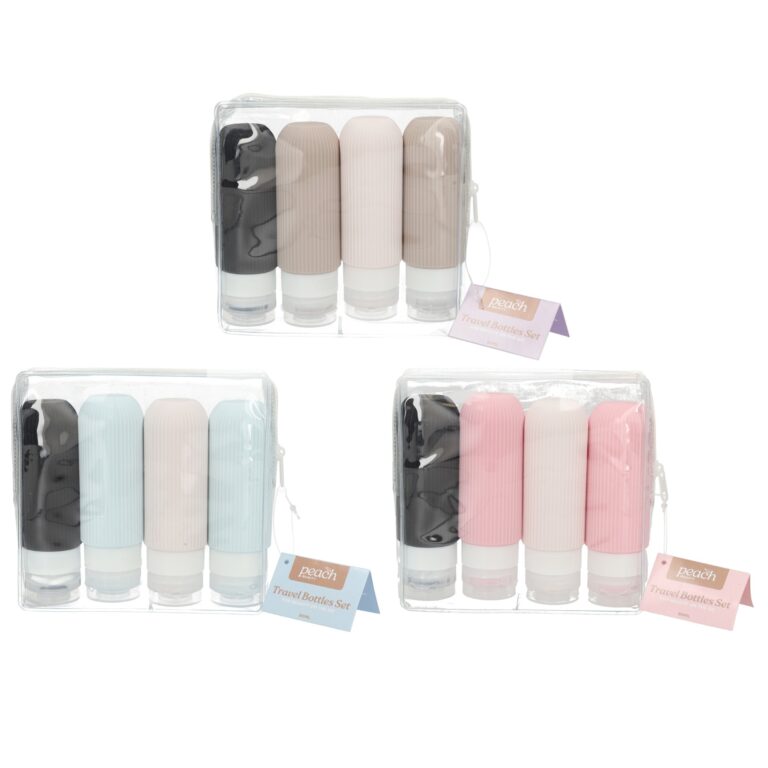 PEACH BEAUTY CONJUNTO DE GARRAFAS DE VIAGEM