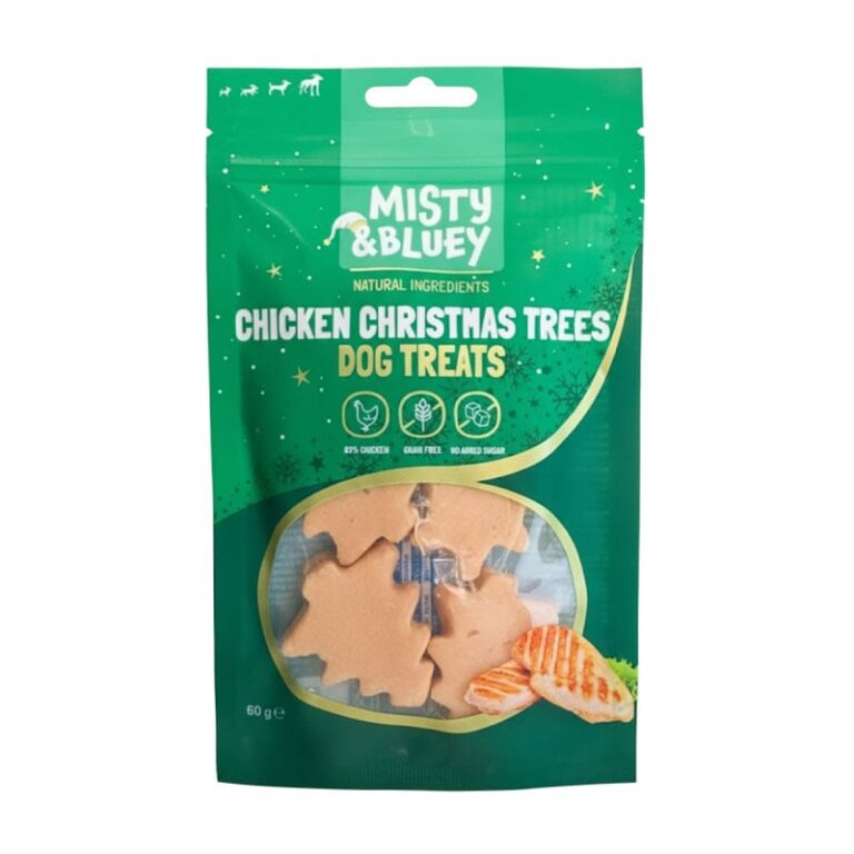 MISTY & BLUEY SNACK ÁRBOL NAVIDAD PERRO 60G