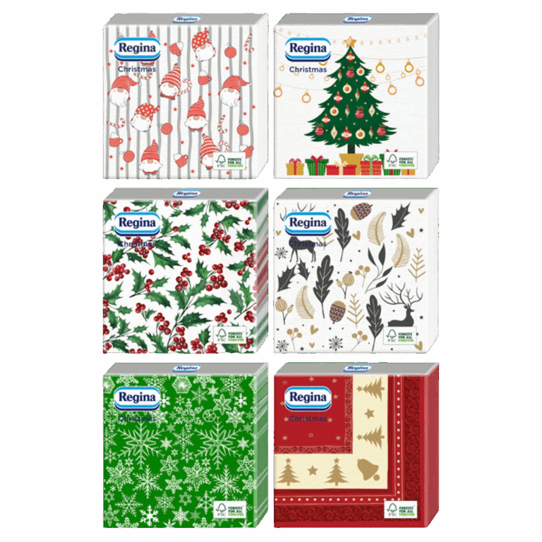 REGINA SERVIETTES NOËL 33X33CM 20U