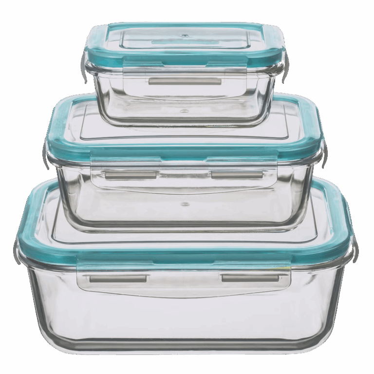 5FIVE 3 BOÎTES DE CONSERVATION VERRE CLIPEAT