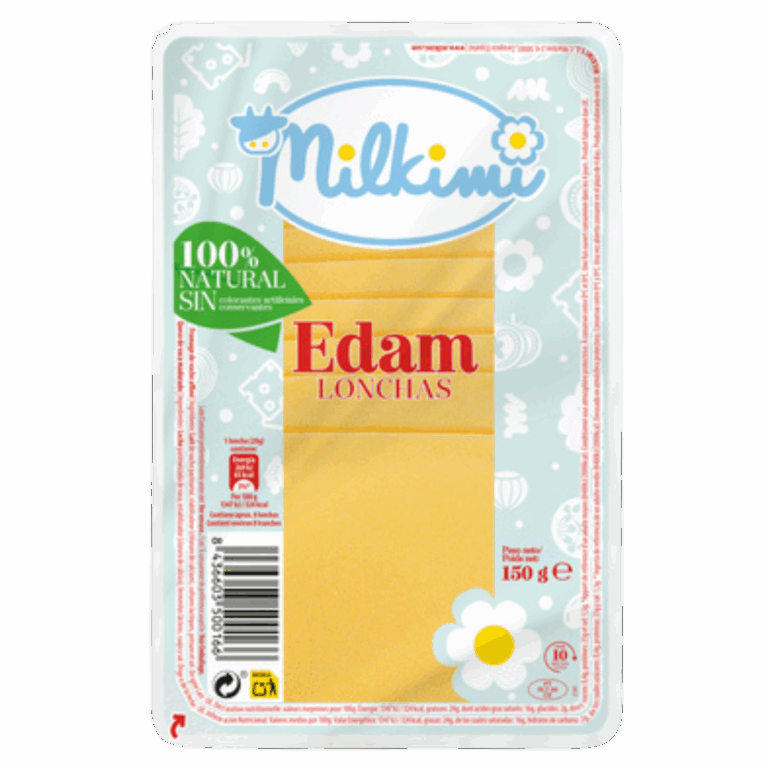 MILKIMI EDAM TRANCHES 150G