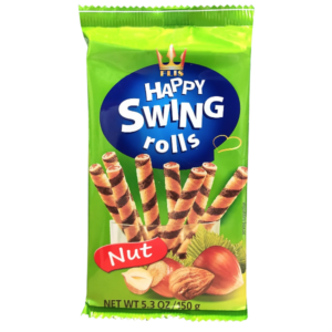 HAPPY SWING ROLINHOS RECHEADOS DE AVELÃ 150G