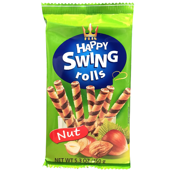 HAPPY SWING ROLINHOS RECHEADOS DE AVELÃ 150G