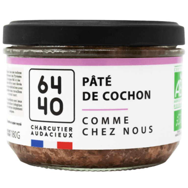 COMME CHEZ NOUS PÂTÉ DE COCHON BIO 180G
