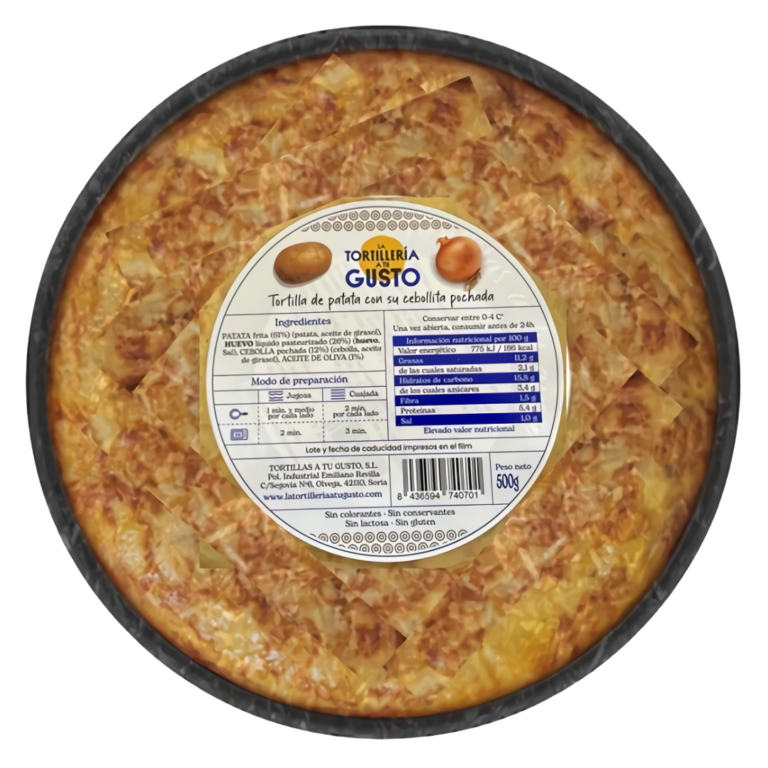 LA TORTILLERIA TORTILLA À L'OIGNON 500G