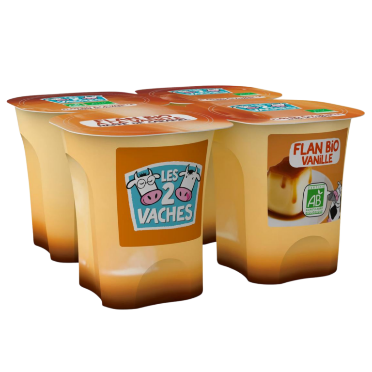 LES 2 VACHES FLAN BIO 4X100G