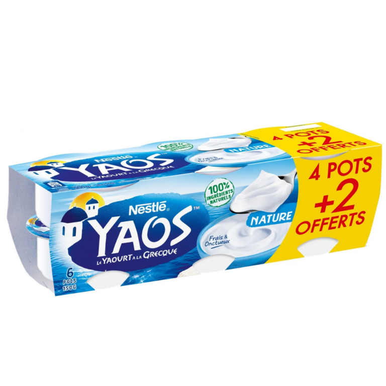 YAOS YAOURT GRECQUE NATURE 6X150G