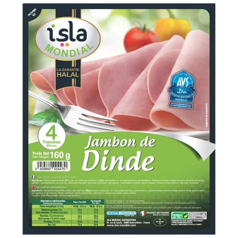 ISLA MONDIAL JAMBON DE DINDE 4T 120G