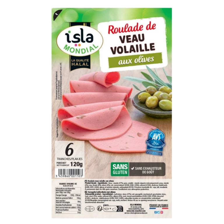 ISLA MONDIAL ROULADE DE VEAU VOLAILLE OLIVES 120G